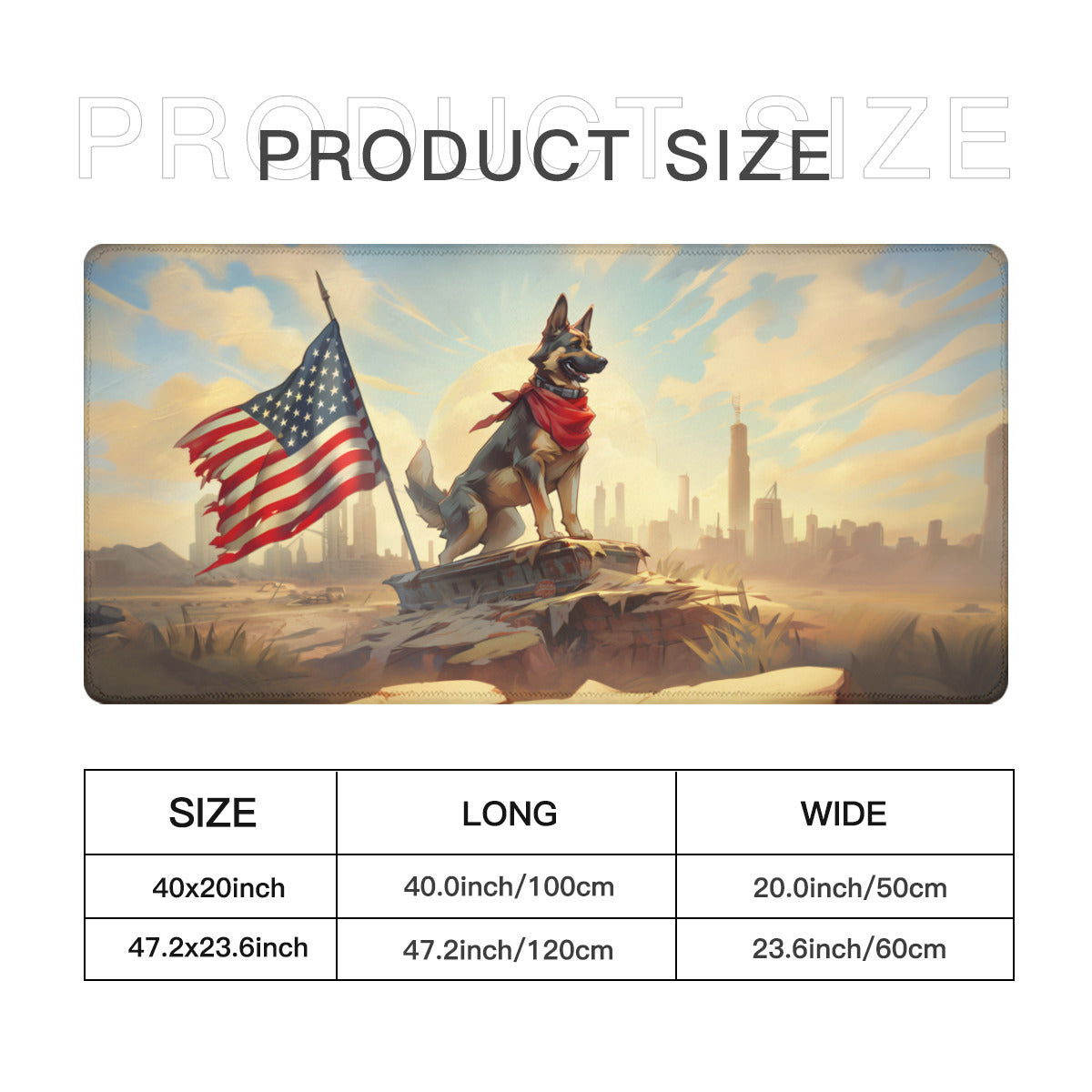 Goodest Boy in the Wasteland XXL, Stitched (40x20)