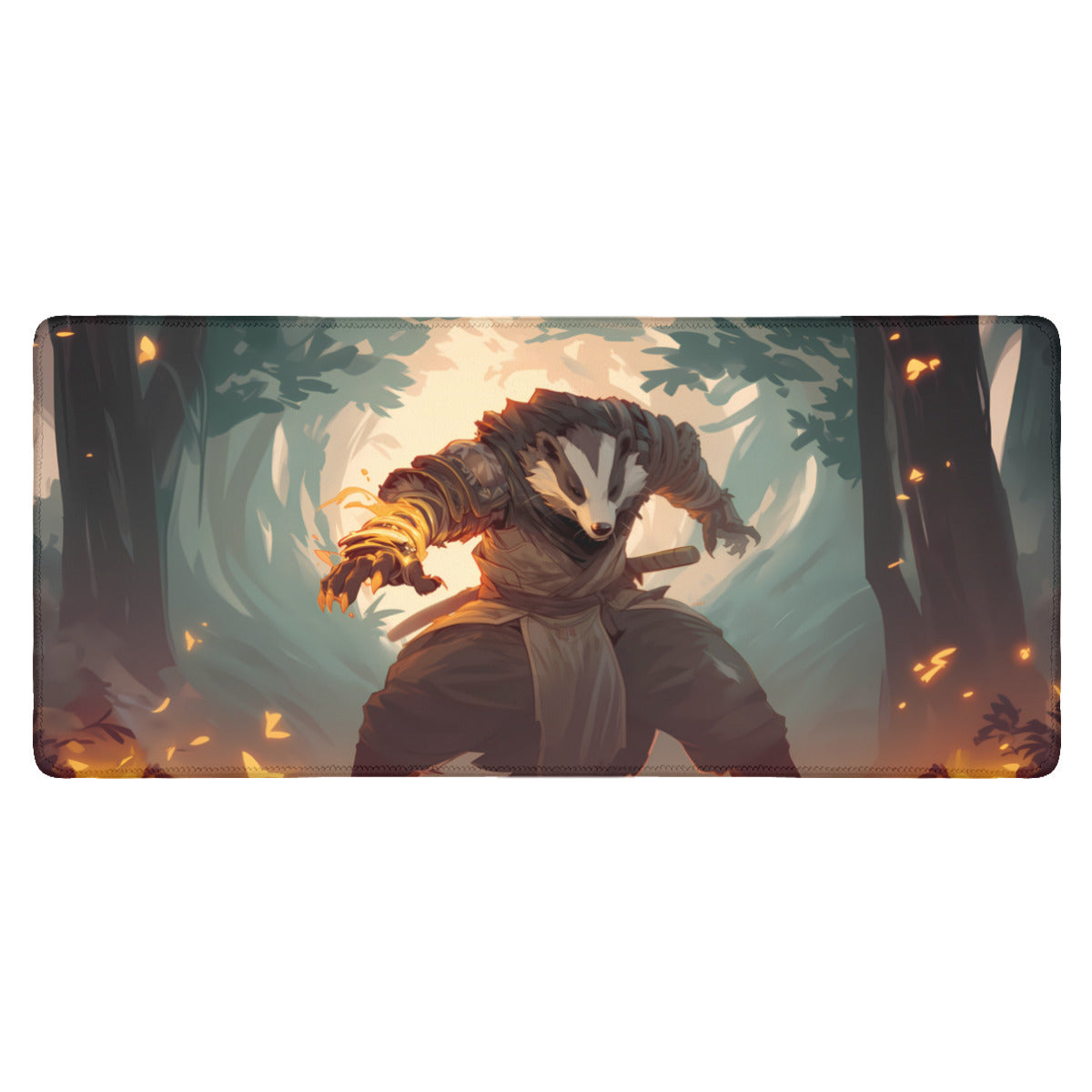 Firestarter Ninja Badger XL Playmat, Stitched (35x16)