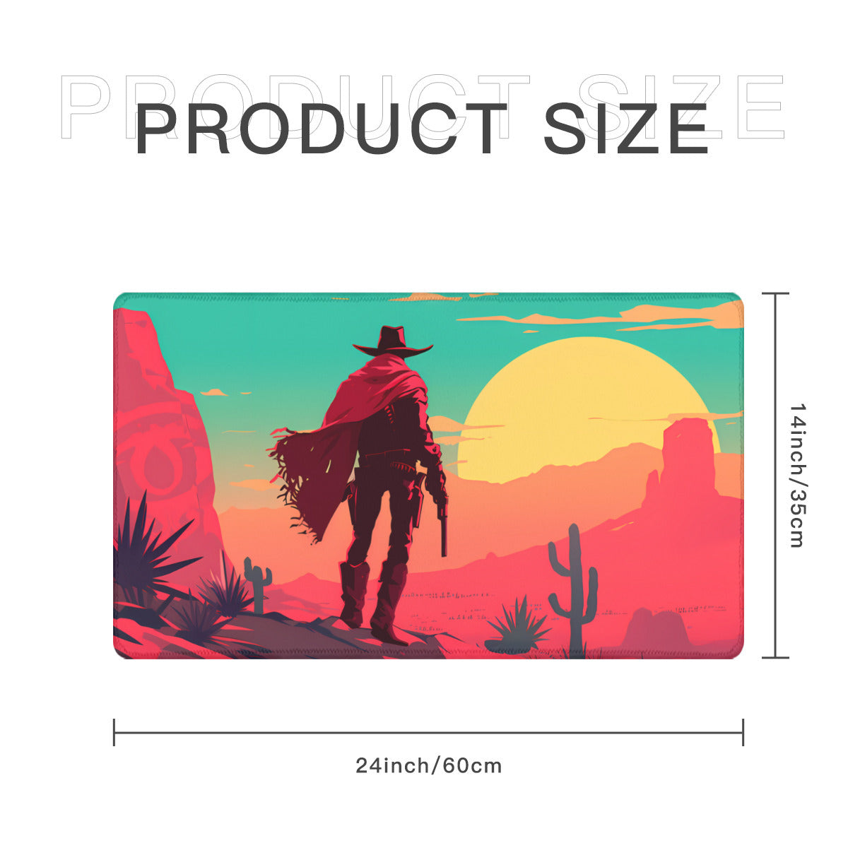 Pistolero Sunrise Standard Playmat, Stitched (24x14)