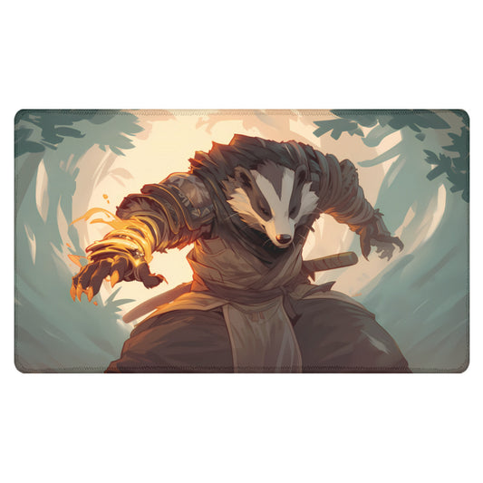 Firestarter Ninja Badger Standard Playmat, Stitched (24x14)