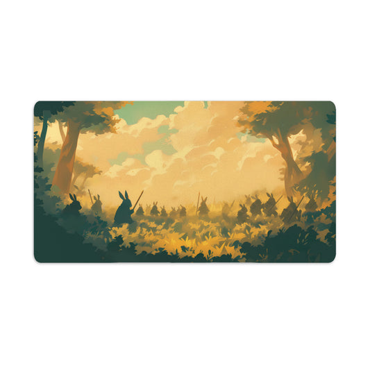 Rabbit Army On The Move Standard Playmat (24x14)