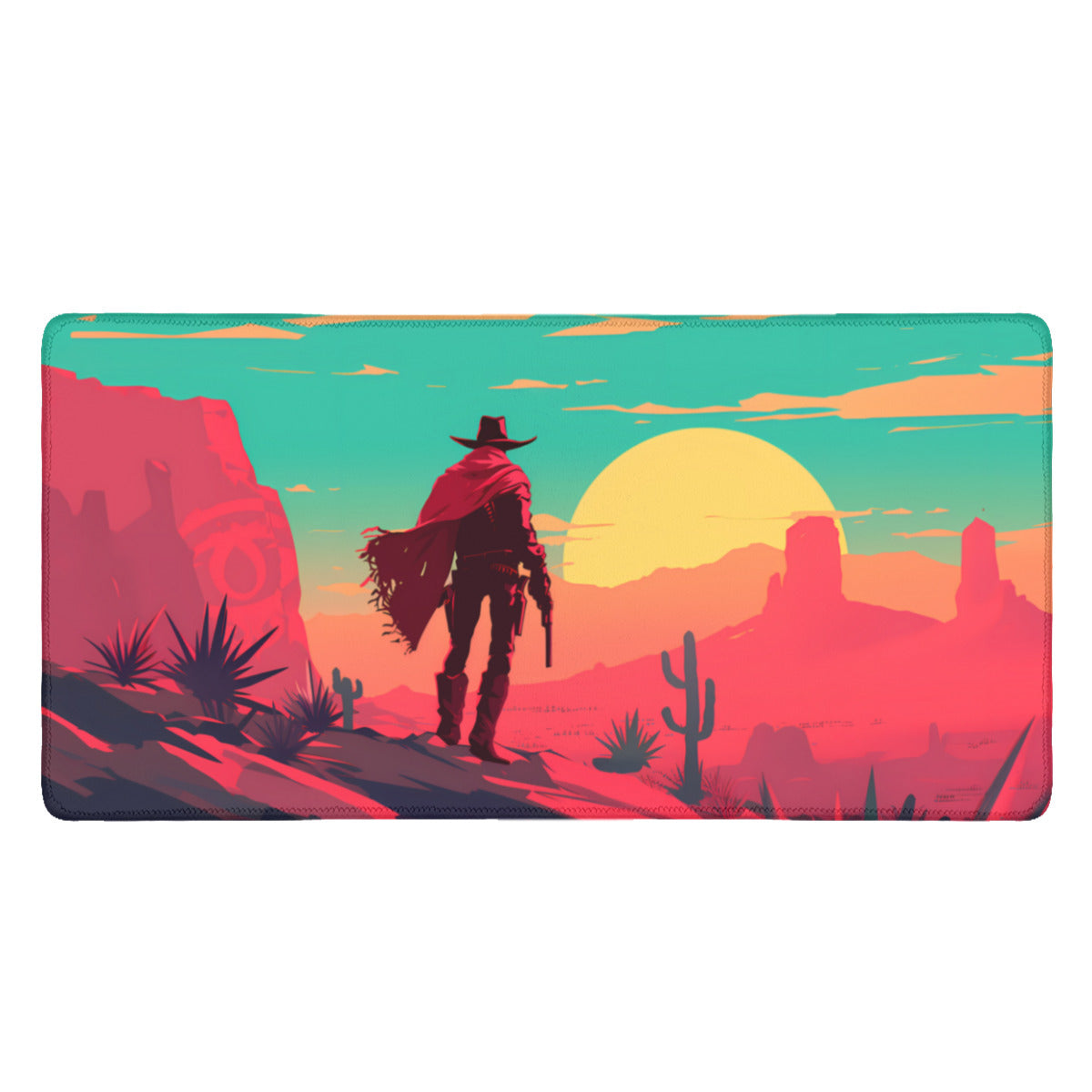 Pistolero Sunrise XXL Playmat, Stitched (40x20)