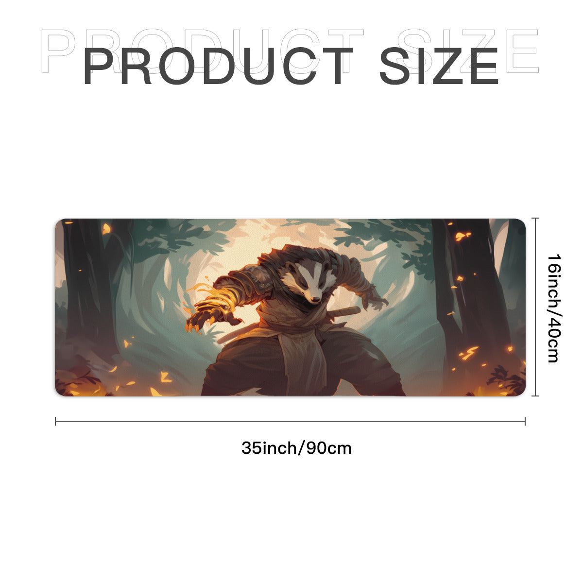 Firestarter Ninja Badger XL Playmat (35x16)