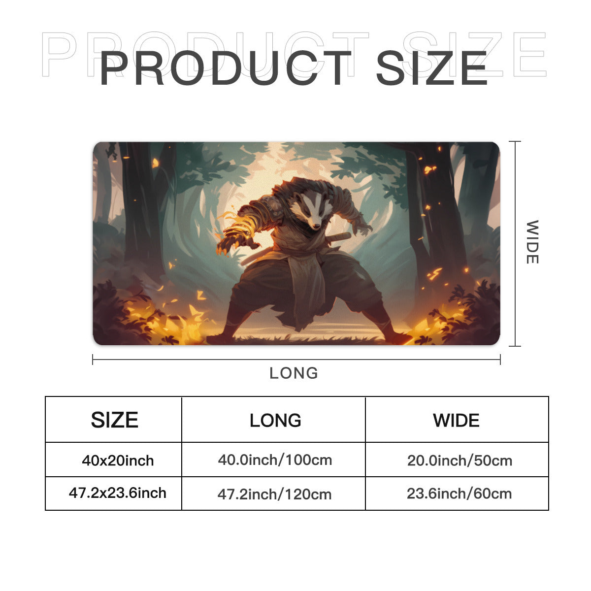 Firestarter Ninja Badger XXL Playmat (40x20)