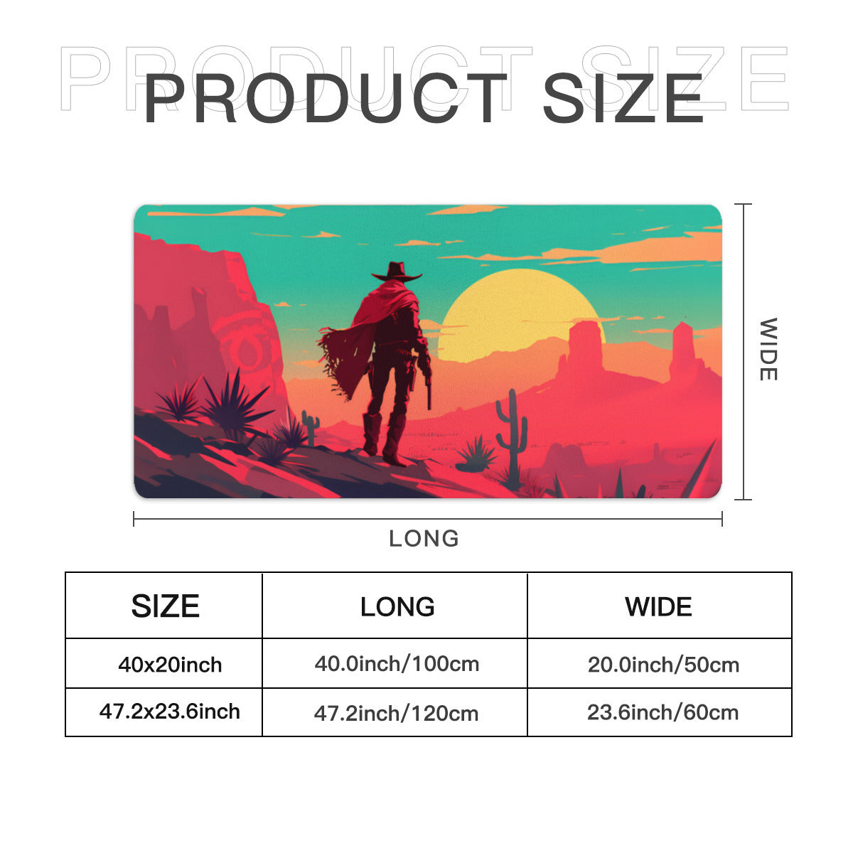 Pistolero Sunrise XXL Playmat (40x20)